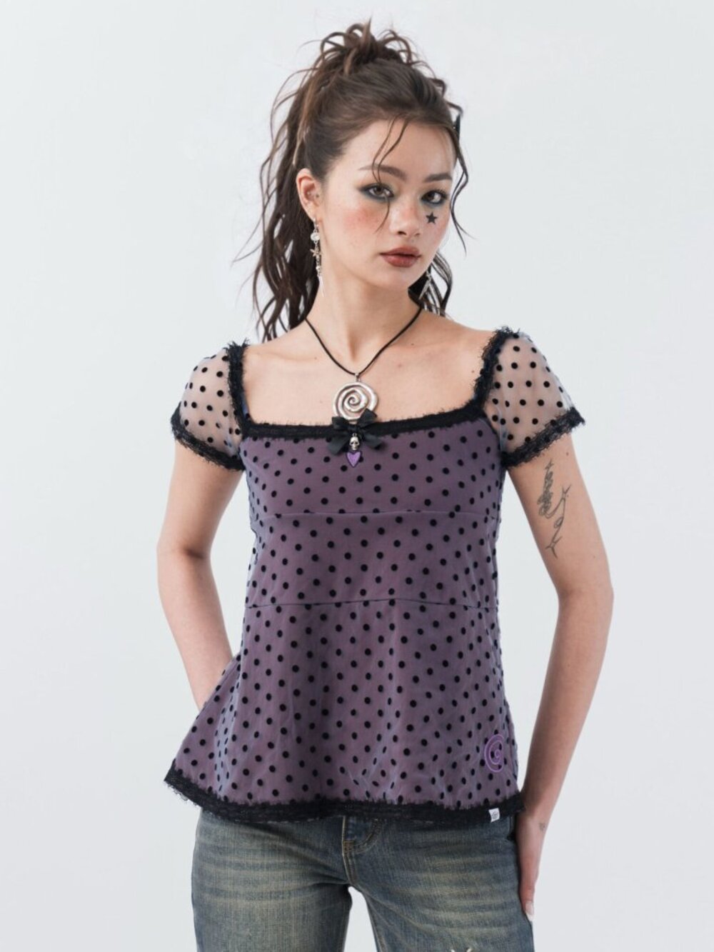 NWT Sixth Dimension Blueberry Blouse Top